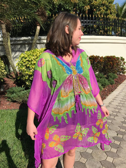Flying Free Butterfly Chiffon Coverup